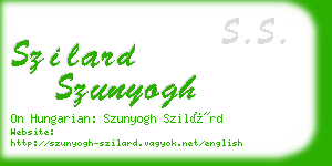 szilard szunyogh business card